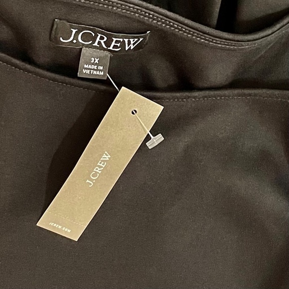NWT!! J. CREW Bubble-Hem Mixy Dress Solid Black Mini Poplin Bubble Hem Preppy 3X - Picture 12 of 16